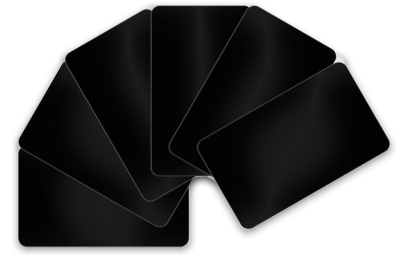 Kartenrohlinge 86 x 54 x 0.76 mm matt SchwarzPVC-Karten