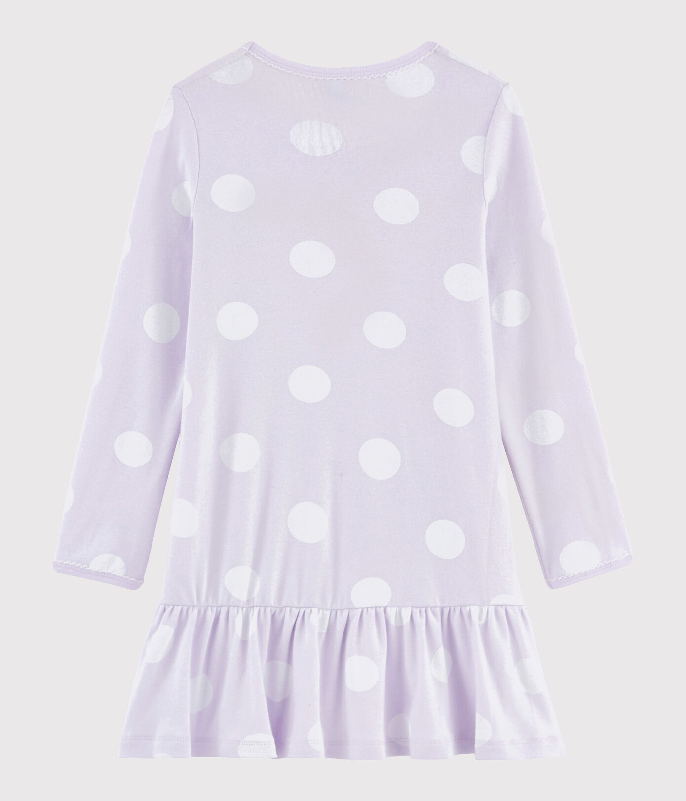 Chemise de nuit à pois petite fille en côte