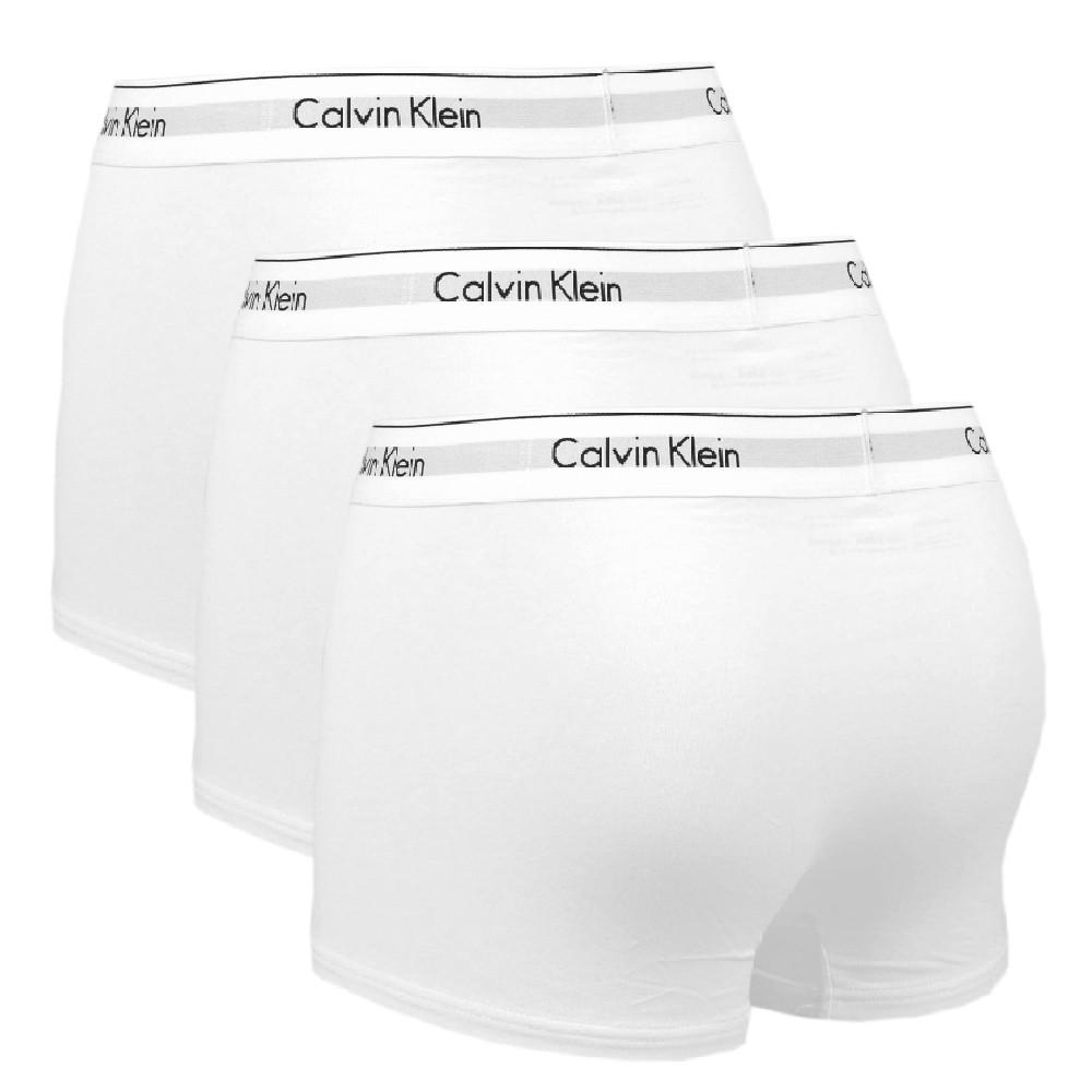 Calvin Klein Jeans x3 Boxers Blancs Homme Calvin Klein Rise Trunk