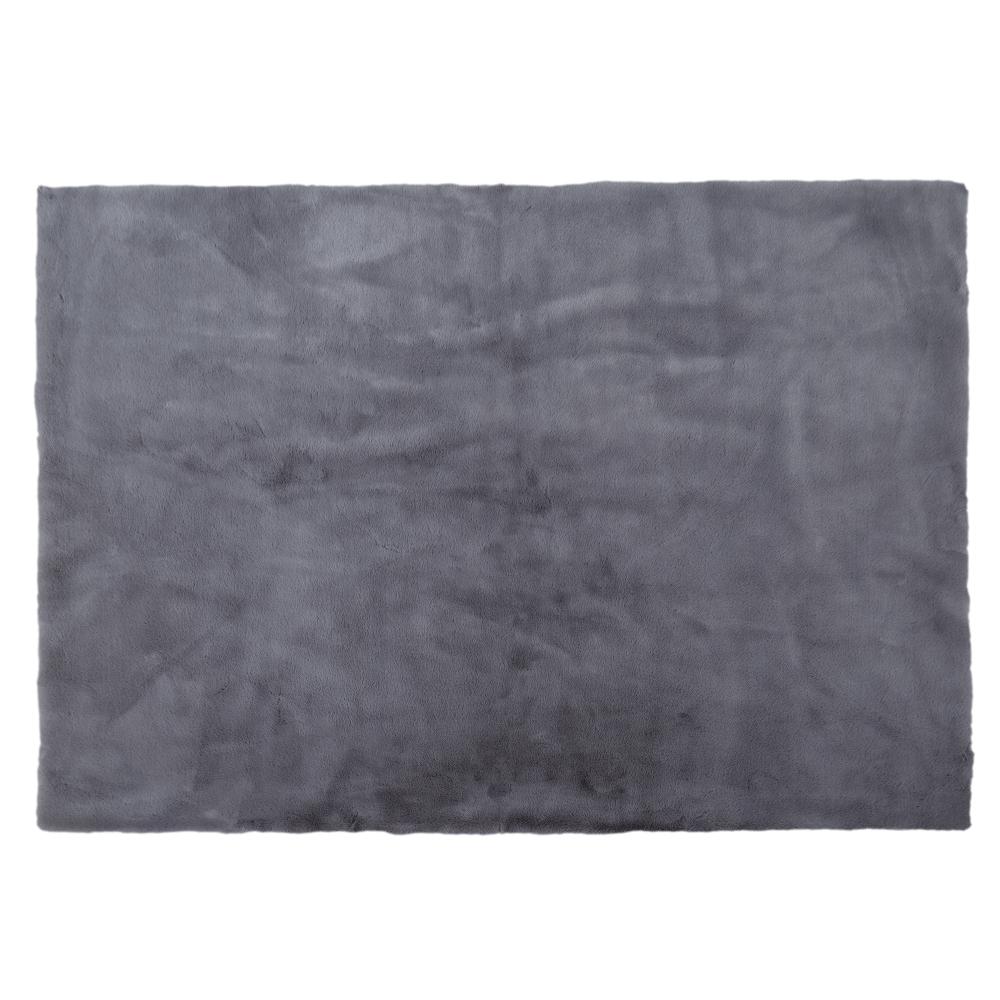 TAPIS IMITATION FOURRURE FIN GRIS 120X170CM