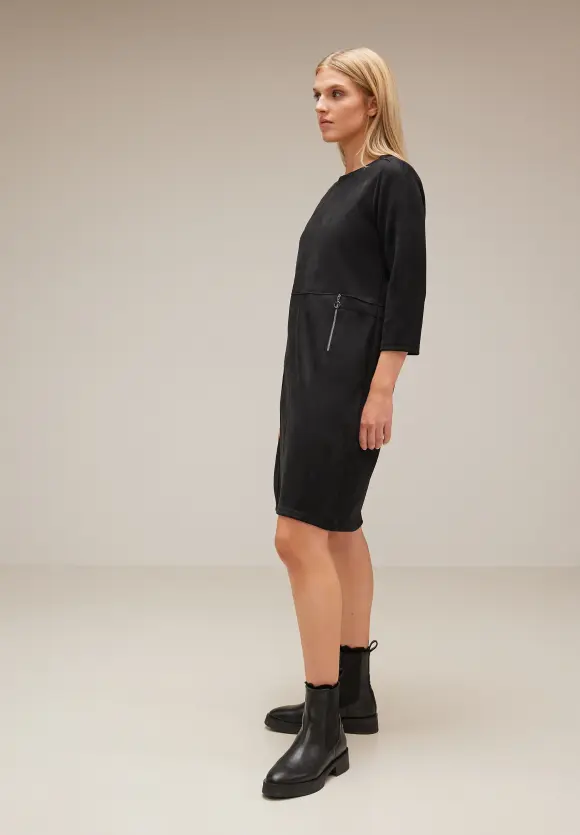 Velours Kleid - Black