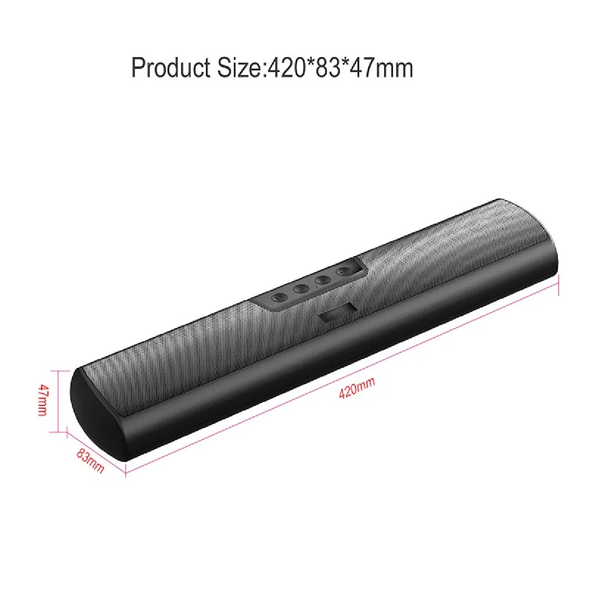 Universal Haut-parleur Bluetooth Portable - Noir
