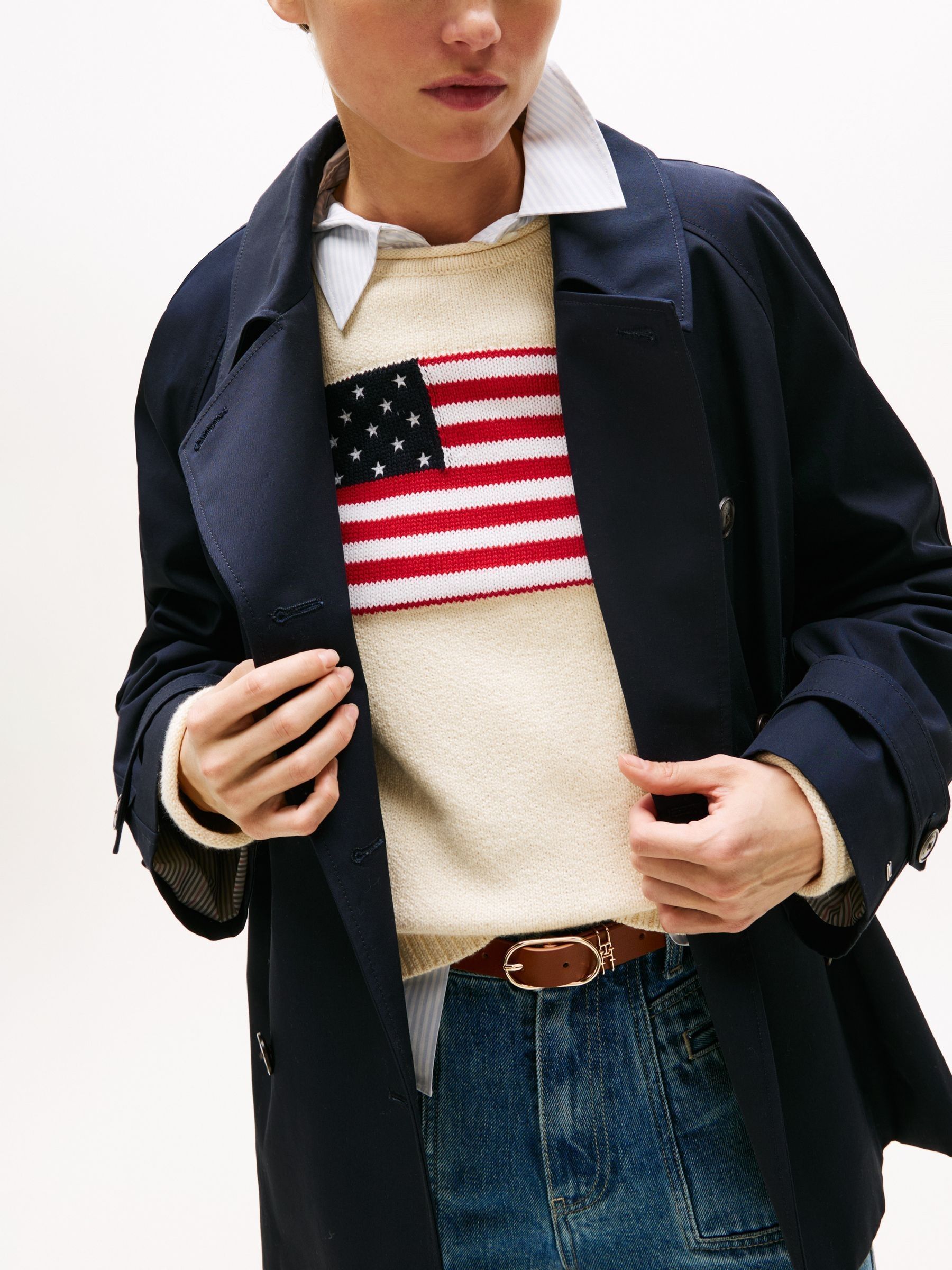 Tommy Hilfiger Water Repellent Short Trench Coat