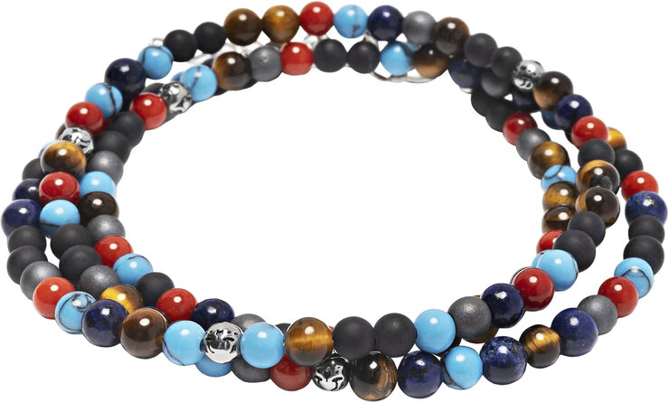 Nialaya The Mykonos Collection - Turquoise, Red Glass Beads, Blue Lapis, Hemat Multi