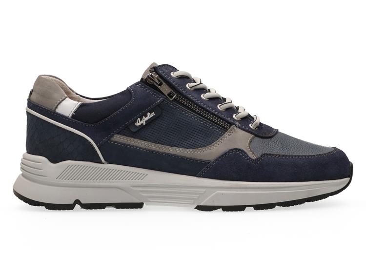 Australian Footwear Connery width H blue leather blue-grey