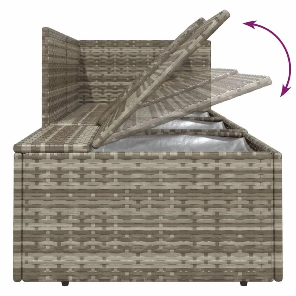 vidaXL - Loungeset - Grijs - Poly rattan