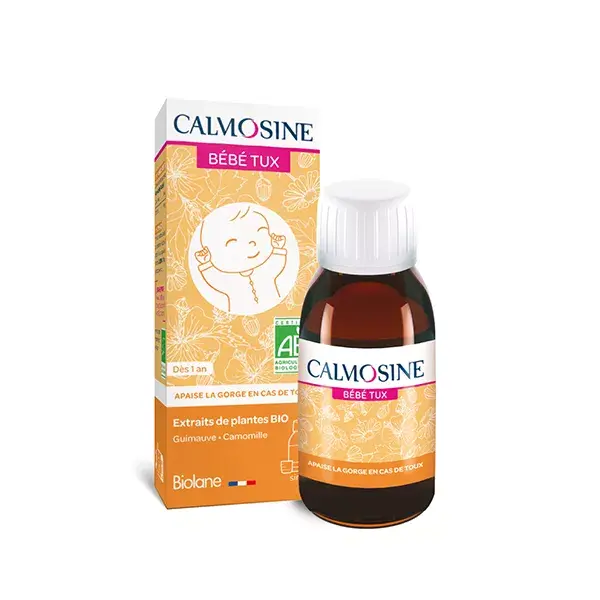 Calmosine Baby Tux Xarope para Alívio da Garganta do Bebê 100 mL