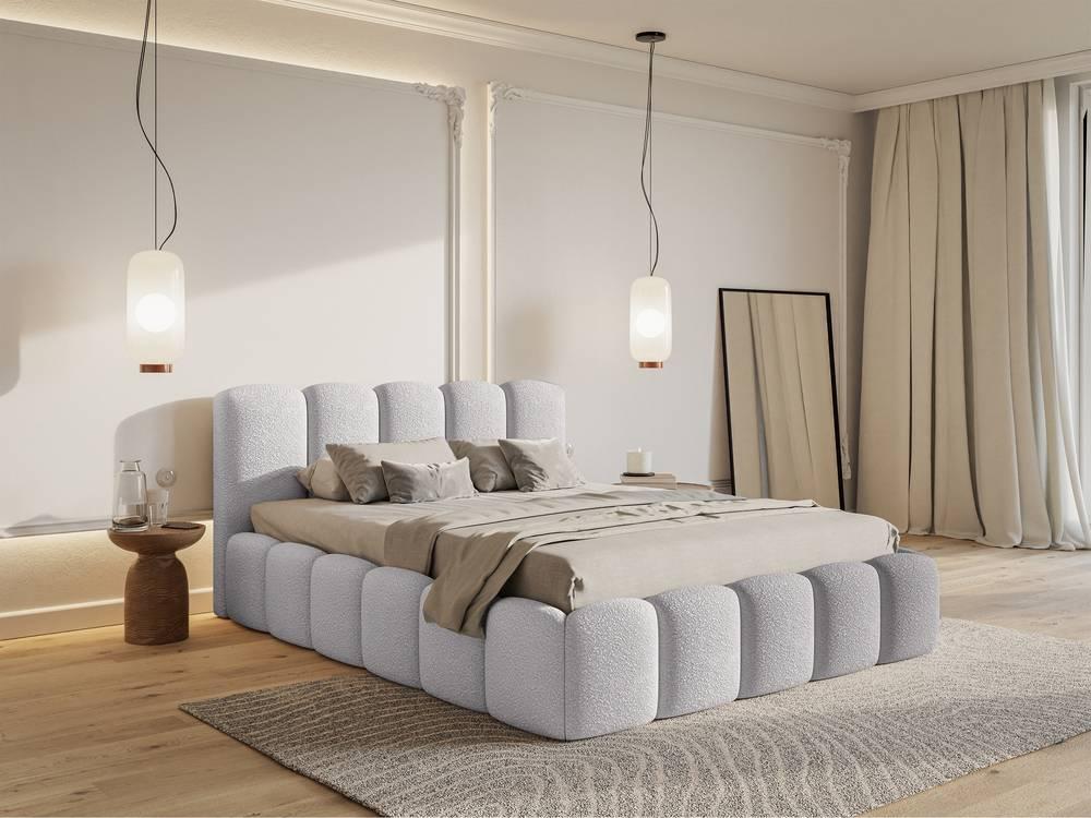 NADUVI Collection Bedframe Chloe bouclé met opbergvak