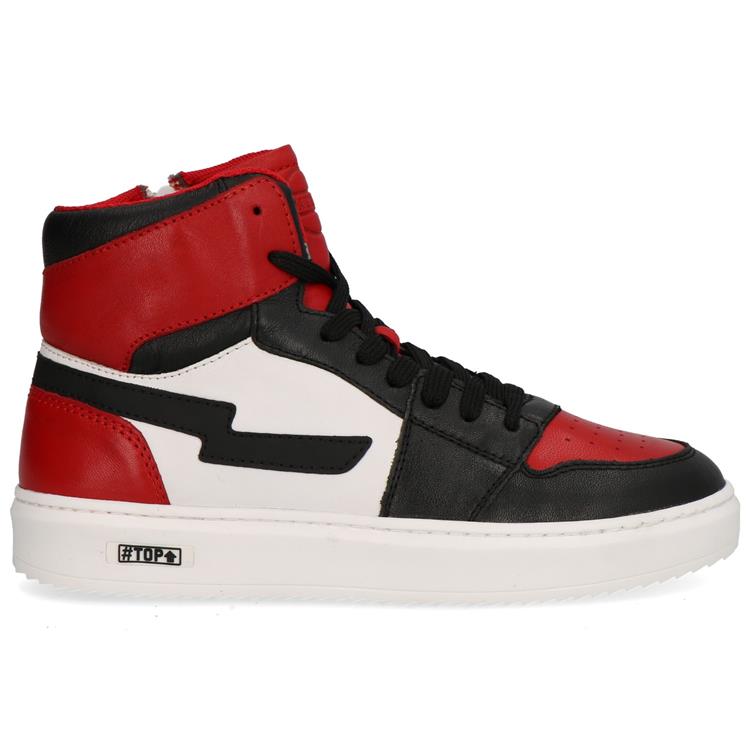 Gattino G1665 Black Leather (Zw/rood/wit)
