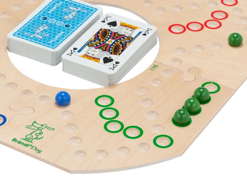 Brändi Familienspiel Dog 4-er Set Schachtel deutsch Brettspiel, Grundversion