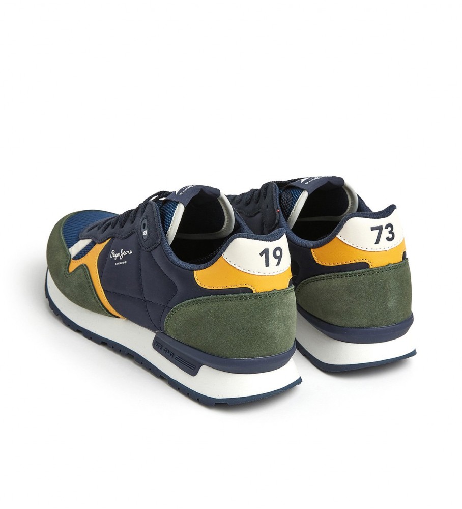 Tênis Pepe Jeans Brit Heritage M em couro azul-marinho