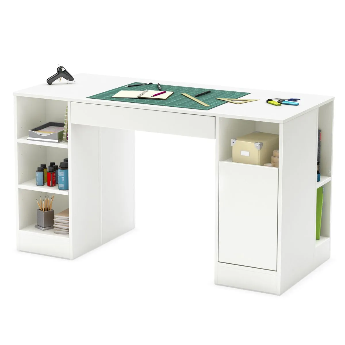 South Shore Table de Travail Crea - Blanc Solide