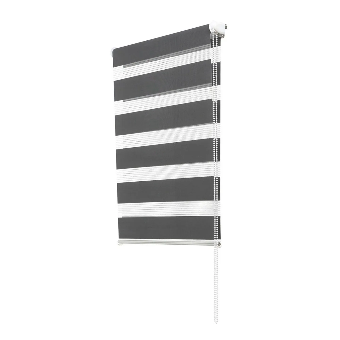 Store enrouleur zébré jour nuit 50 x 150 cm gris