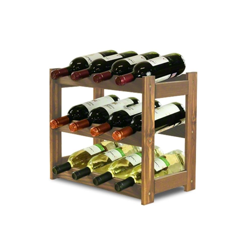 PROREGAL Wijnrek Pinot Vine HxBxD 38 x 43 x 25 cm 12 Flessen Massief grenenhout Bruin Geolied