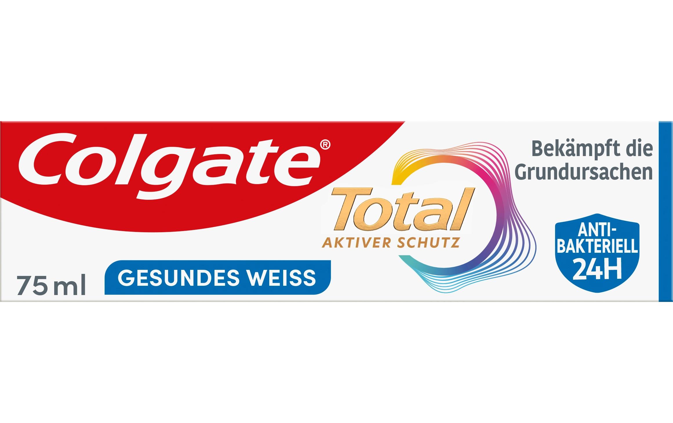 Zahnpasta Total Gesundes Weiss 75 mlZahncreme zum Schutz für Zähne, Zungen, Wangen & Zahnfleisch