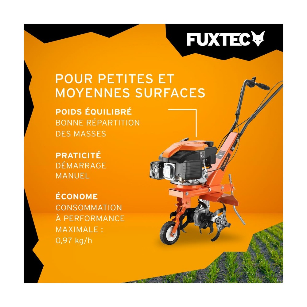 Motoculteur thermique - fx-af1139 - 139cm3 motobineuse largeur 36cm