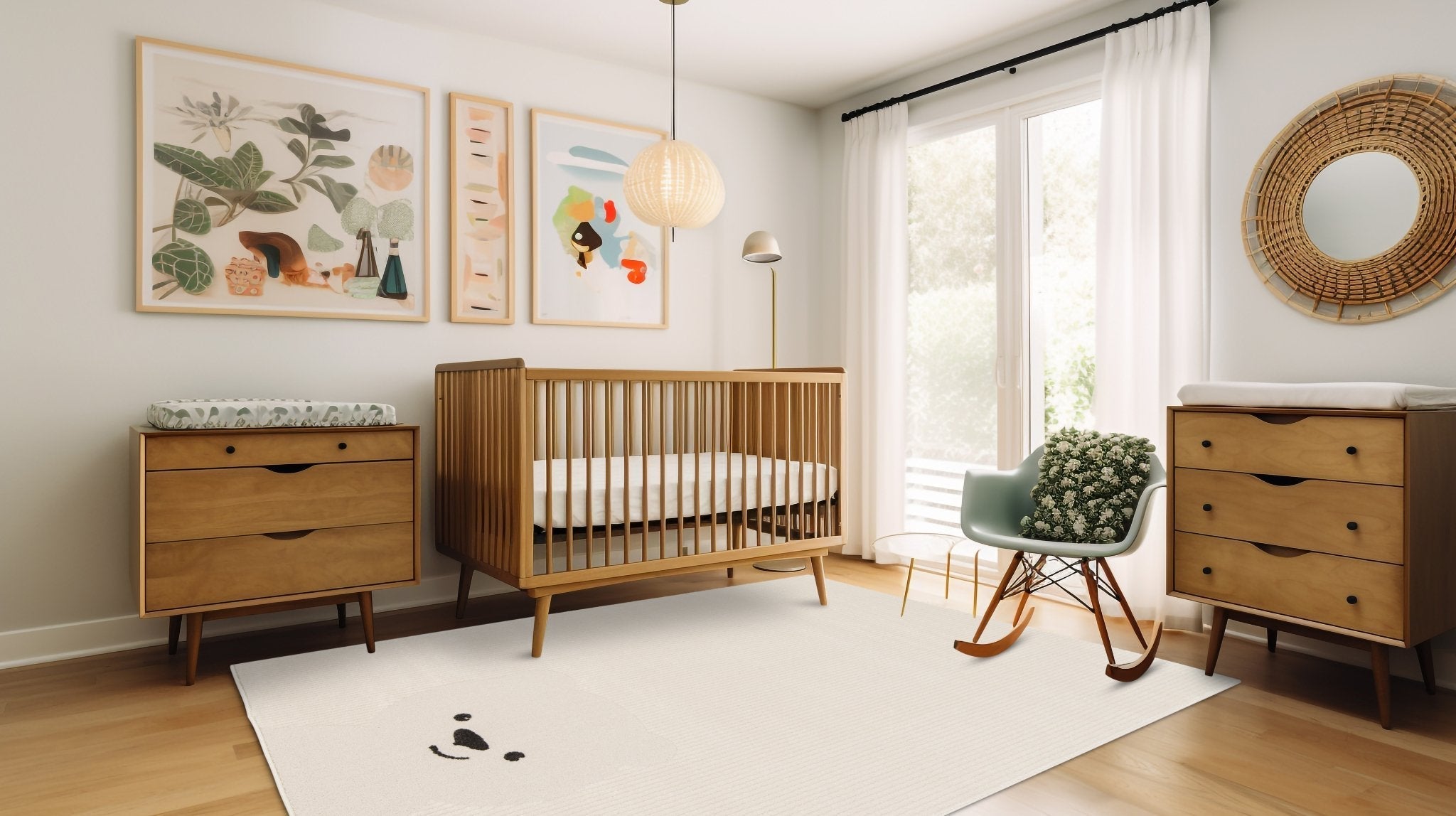 AFK Living vloerkleed Ourson - voor kinderen - wit