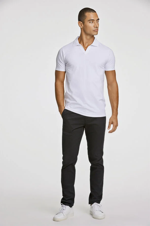 Lindbergh Stretch polo shirt S/S Hvid