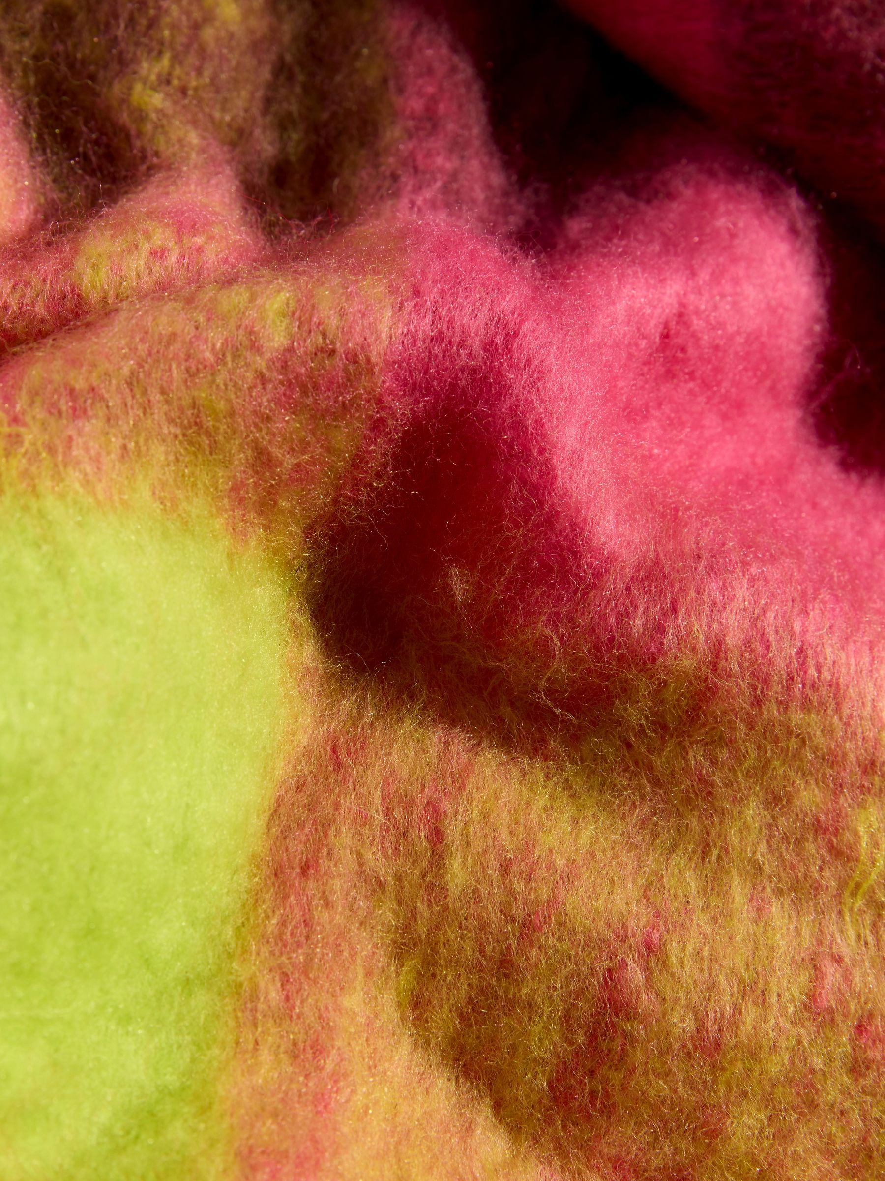 Limoengroen en roze ruit - Love & Roses - Geborstelde sjaal
