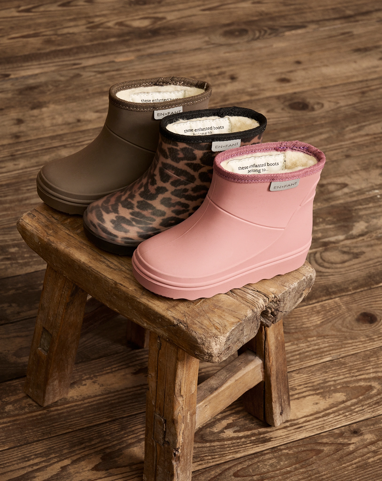 Thermo-Gummistiefel SOLID kurz in chocolate chip