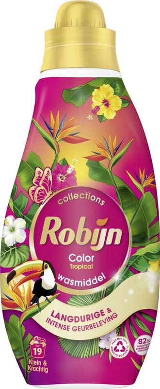 Robijn Klein & Krachtig Wasmiddel Color Tropical 19 Wasbeurten 665 ml