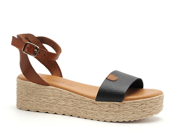 Eva frutos nu pieds plats femme 752 noir