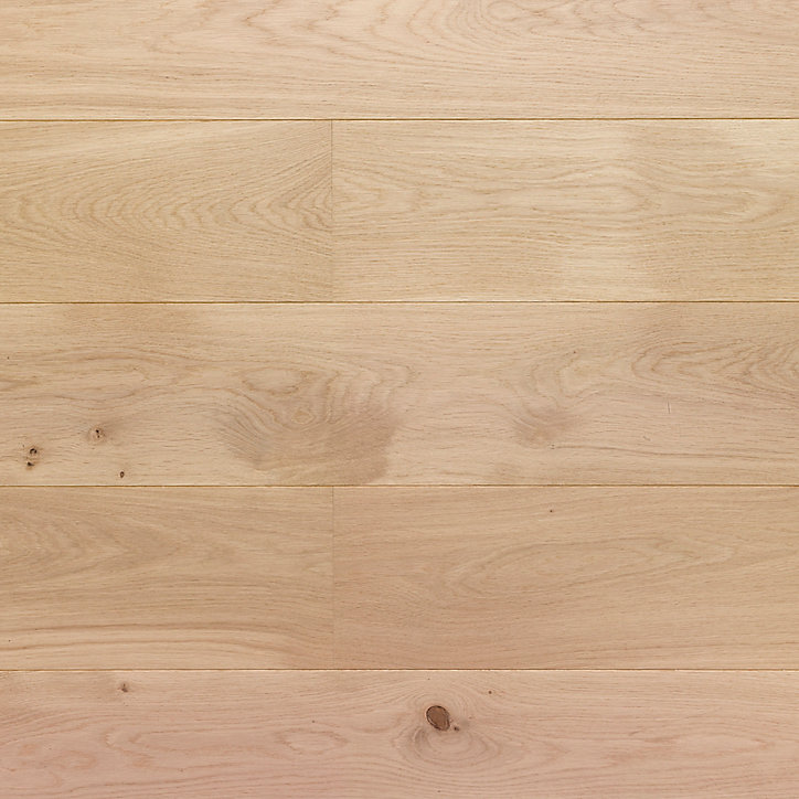 Parquet contrecollé clipsable Padillac XL 200 cm en chêne français verni blond