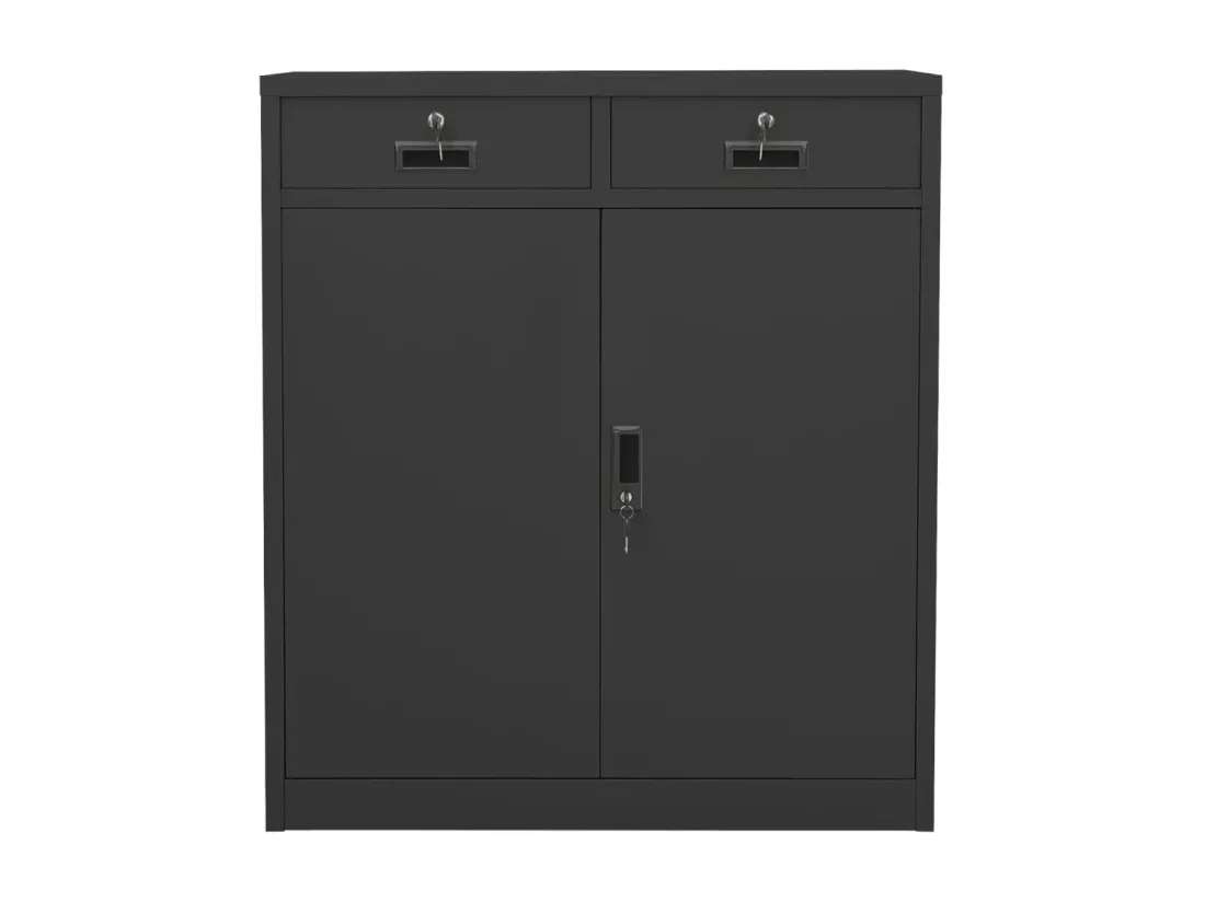 Armoire de bureau Anthracite 90x40x102 cm Acier