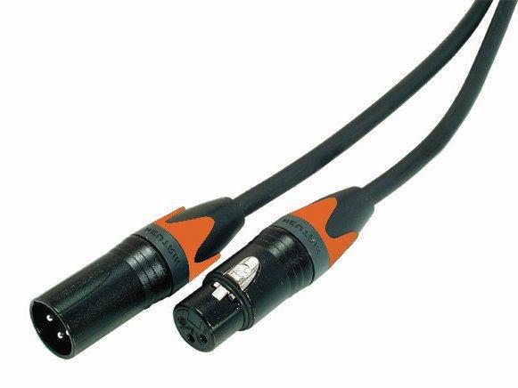 Contrik XLR-Kabel XLRm-XLRf 3 m, Schwarz Mikrofon-/Linekabel, XLR 3 Pole, male auf XLR 3 Pole, female