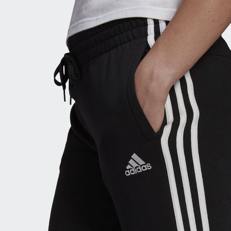 adidas Essentials 3-Stripes French Terry Bas de Survêtement - Noir/Blanc Femme
