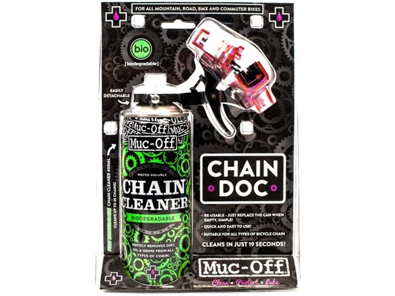 Muc-Off Kettenreiniger Chain Doc 400 ml Set aus Kettenreiniger und Kettenreinigungsgerät