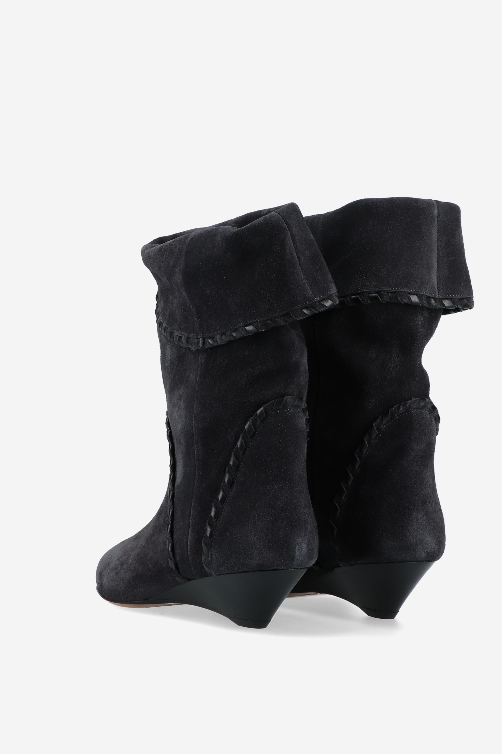 Edoa leather-trimmed suede boots