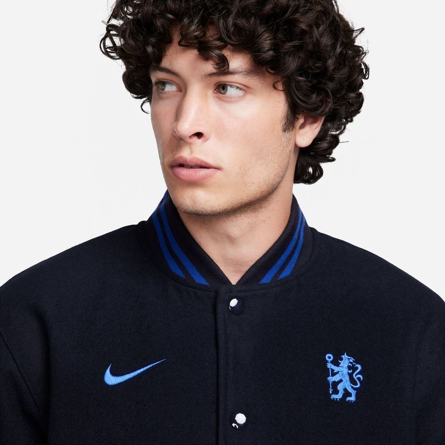 Chelsea Veste Varsity - Bleu Marine/Bleu
