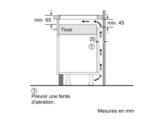 Table induction - SER6 - Noir - 4-foyers - Puissance de raccordement: 7 BOSCH - PVS831HC1H