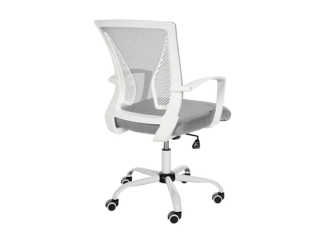 Chaise de bureau - Microfibre & Métal - Gris clair - Tracy