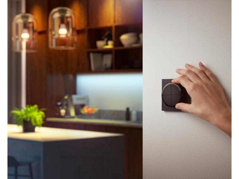 Philips Hue Zubehör Tap Dial Schalter, Schwarz, EU Zubehör für Philips Hue Lichtsystem