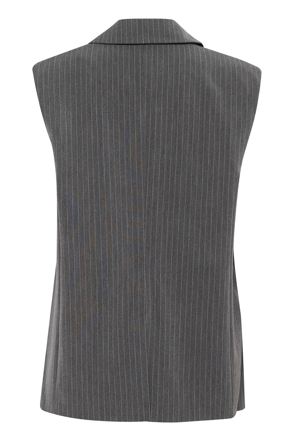 GESTUZ  Joelle pinstripe vest - Grey pinstripe