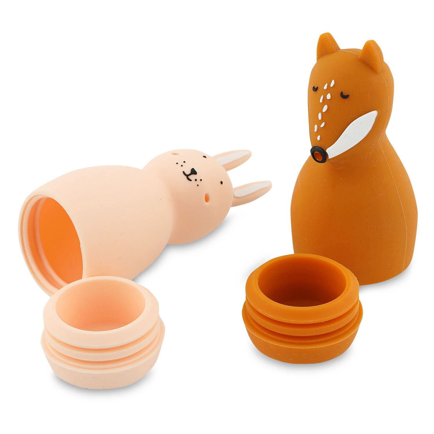Trixie Badspeelgoed Squeezy Dieren- Mrs. Rabbit & Mr. Fox