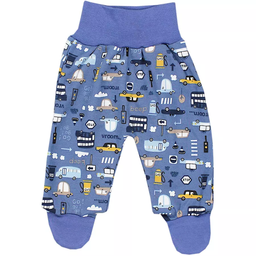 TupTam Baby Jungen Strampelhose mit Fuß 3er Pack blaugrau
