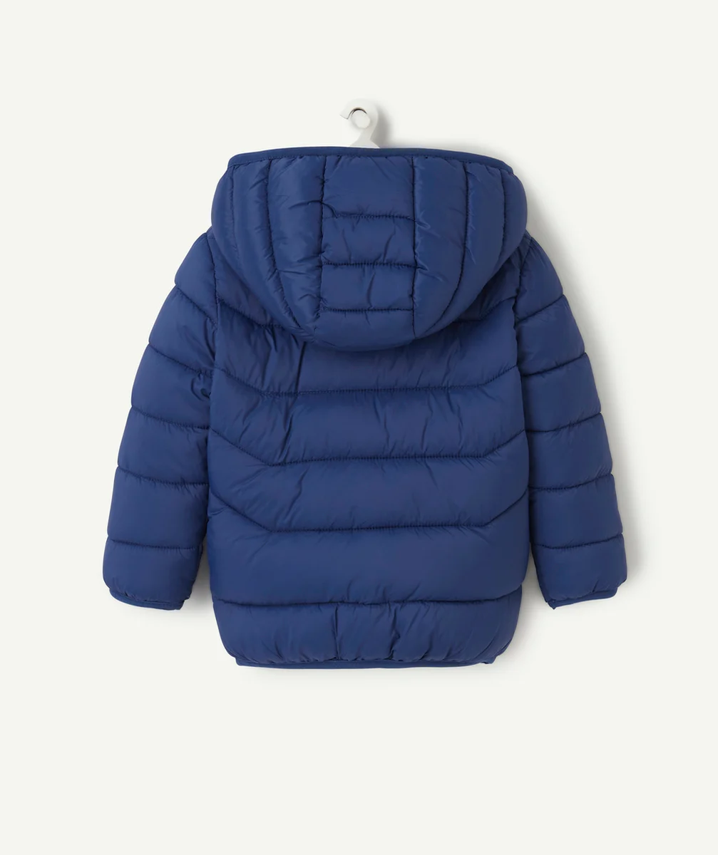 DOUDOUNE À CAPUCHE BÉBÉ GARÇON EN REMBOURRAGE RECYCLÉ BLEU