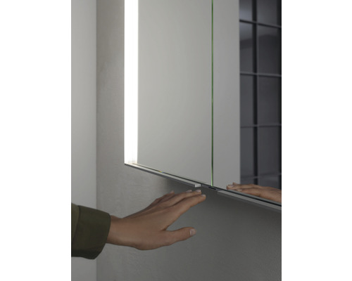 KEUCO Royal Match spiegelkast 65 x 16 x 70 cm aluminiumkleurig 2-deurs LED IP 20