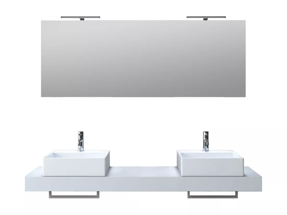 Ensemble de salle de bain 8 pièces ASTRA blanc