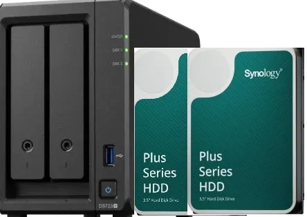 Bundle: SYNOLOGY DS723  Including 2 x HAT3300-4TB Total 8TB
