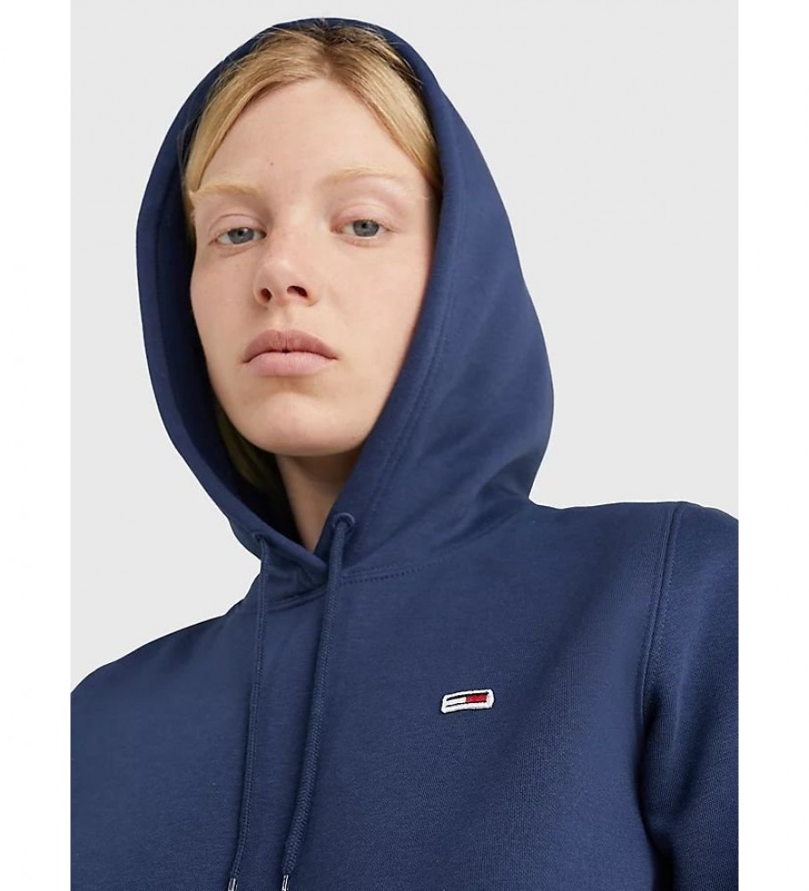 Moletom Tommy Jeans Regular Fleece azul marinho