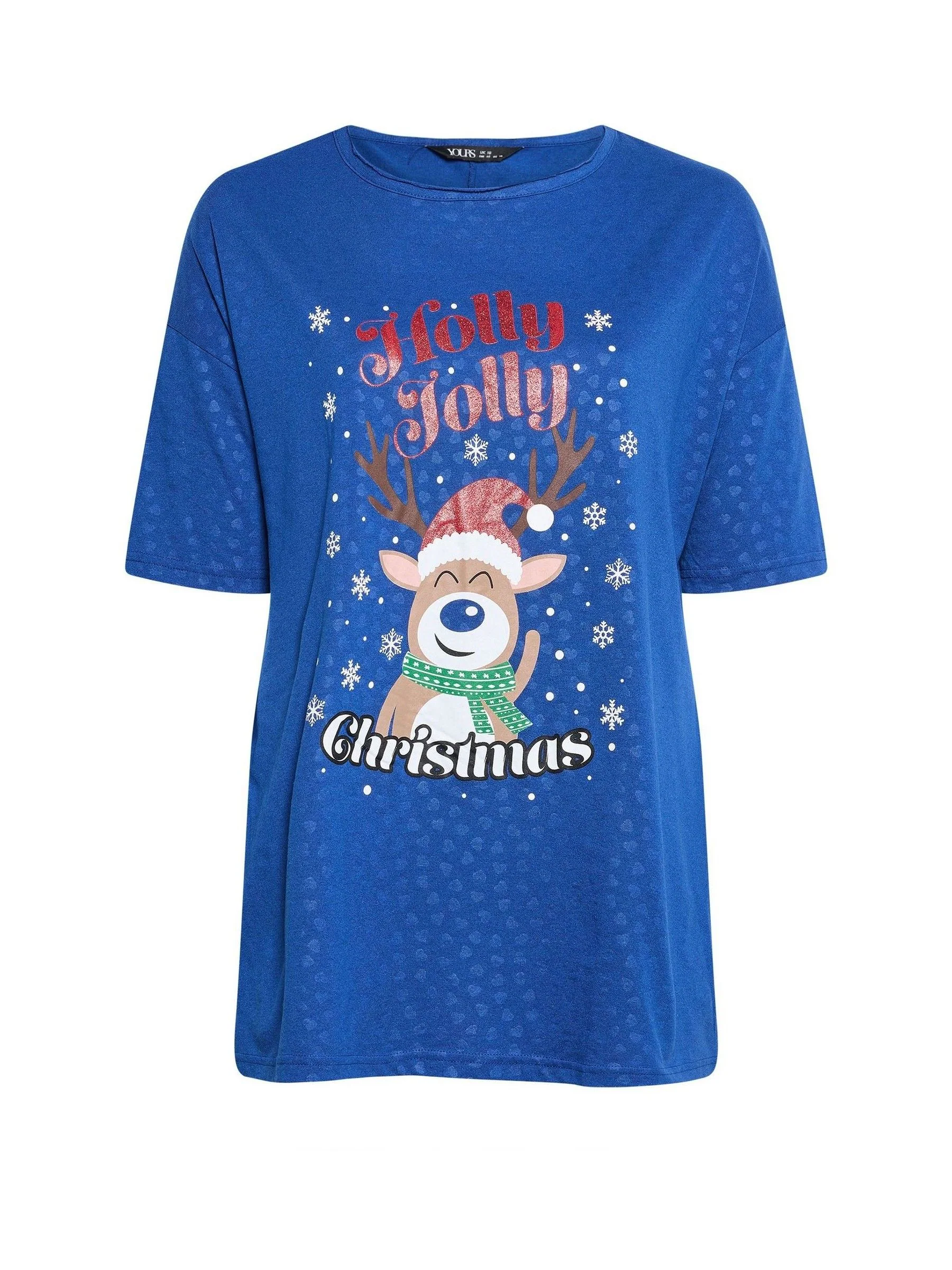 Yours Curve Holly Jolly Kerstmis Top