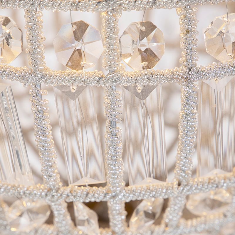 Art Deco hanglamp kristal met goud 35 cm - Kasbah
