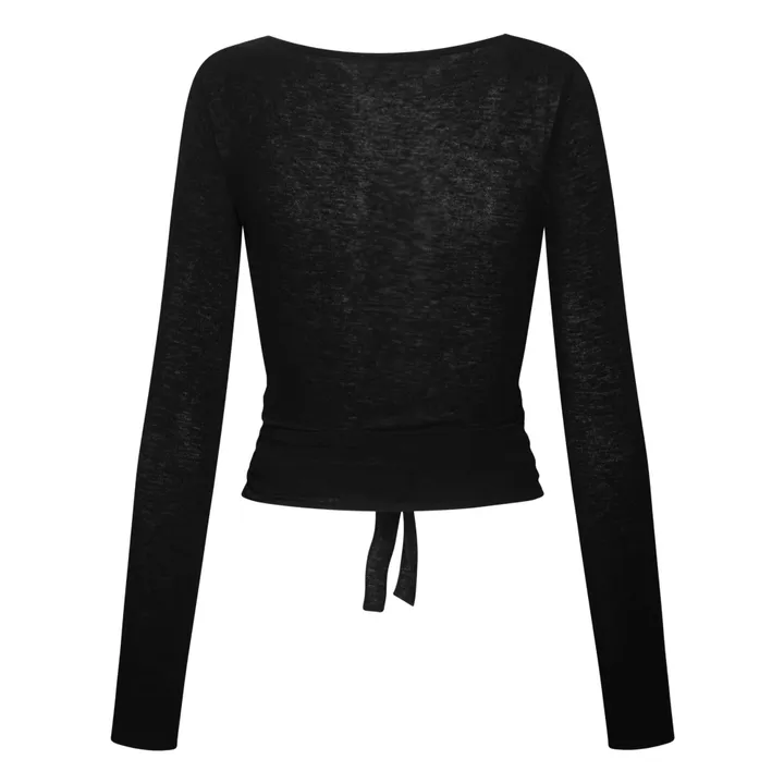 GAI+LISVA Cardigan Cache-Cœur Anne Laine | Noir