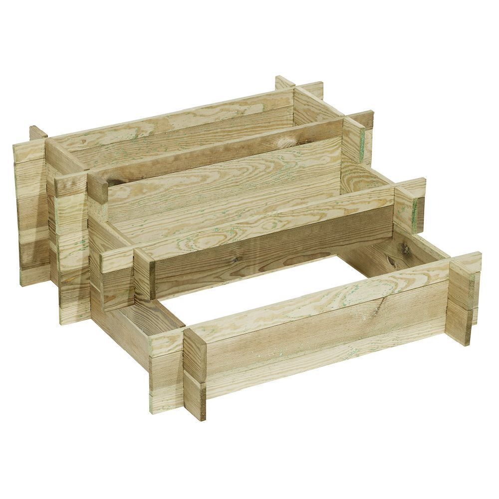 Carré potager et composteur en pin  78x78xH.38cm