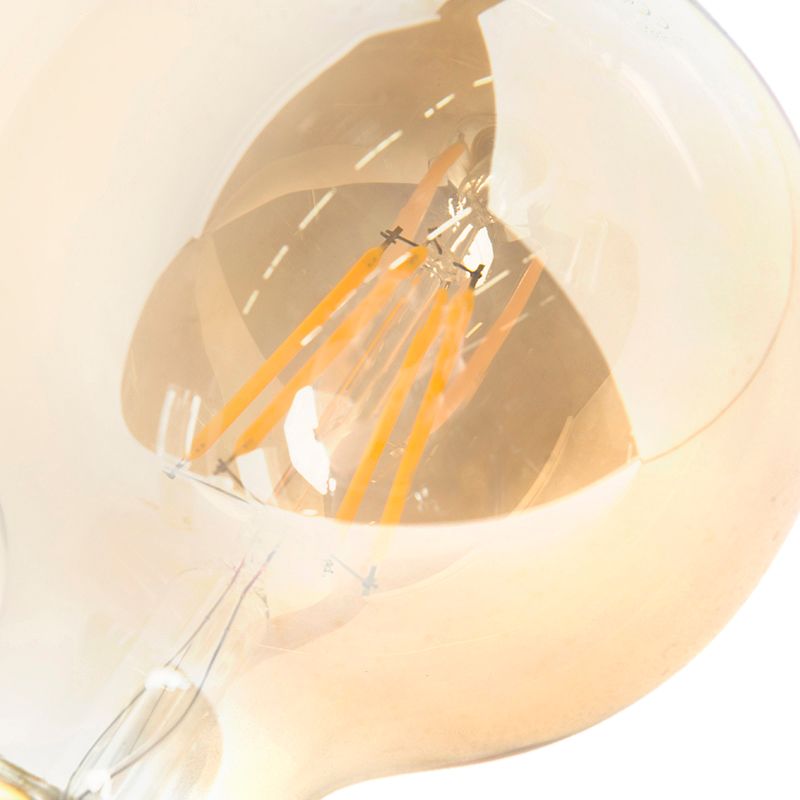 Set van 5 E27 dimbare LED lampen G95 goud 5W 380 lm 2200K