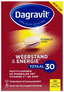 Dagravit Weerstand & Energie Totaal 30 Kauwtabletten 50TB